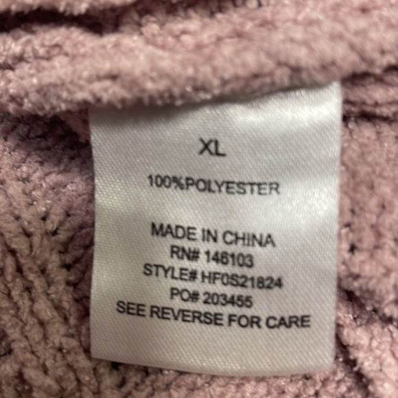 HIPPIE Rose Women’s Long Sleeve Cropped Mock Neck Cable Knit Sweater. XL. GUC - Picture 6 of 11